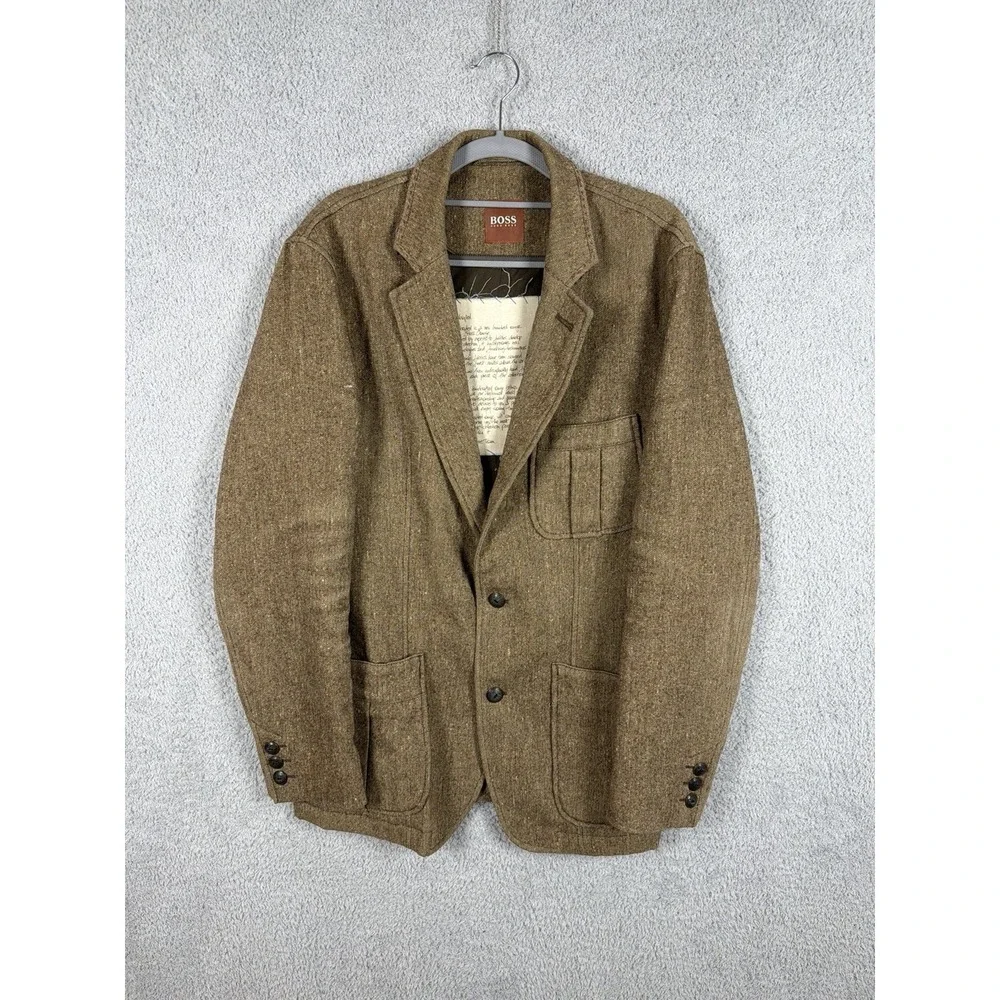 Boss By Hugo Boss Orange Label Men's Wool Silk Cashmere Blend Jacket‎ Blazer M-L